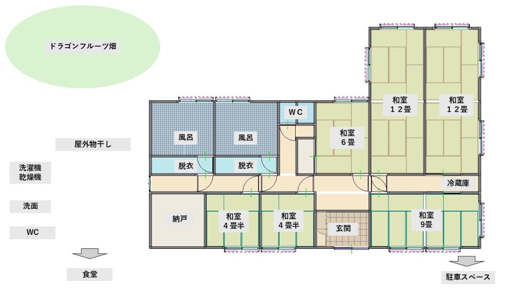 民宿ときわやの間取り